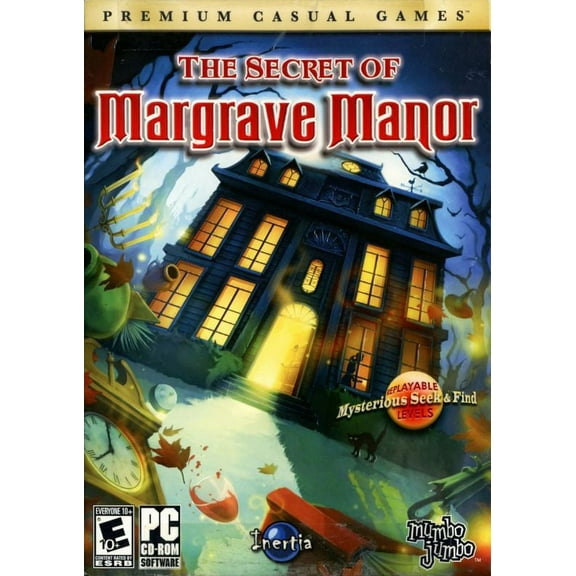 Secret of Margrave Manor PC CDRom Game - Replayable Mysterious Seek & Find Levels