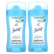 Secret, pH Balanced Antiperspirant/Deodorant, Invisible Solid, Powder Fresh, Twin Pack, 2.6 oz (73 g) Each