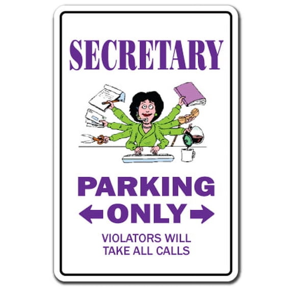 Secretary Street [3 Pack] of Vinyl Decal Stickers | Indoor/Outdoor | Funny decoration for Laptop, Car, Garage , Bedroom, Offices | SignMission
