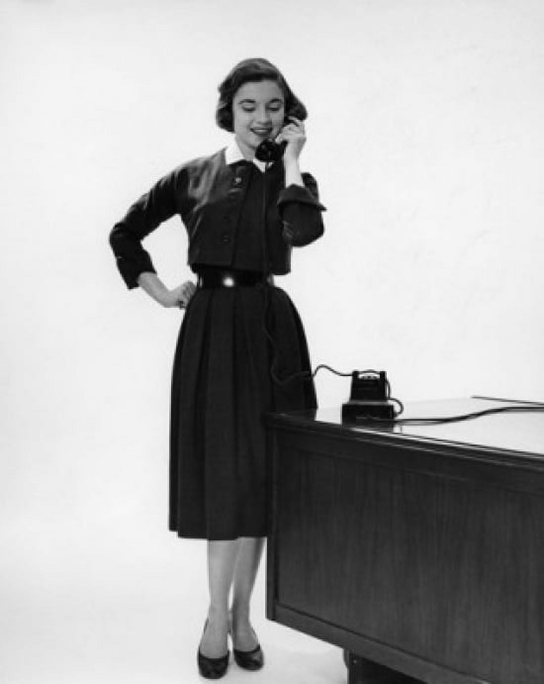 Secretary talking on phone Canvas Art - (24 x 36)