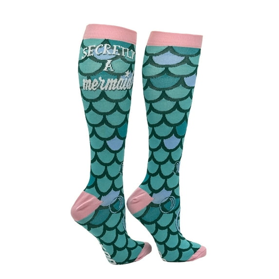 Secretly A Mermaid Funny Compression Socks for Women Unisex Size
