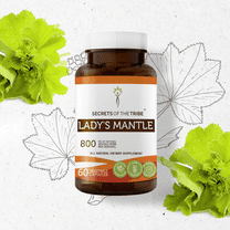 Secrets Of The Tribe Lady's Mantle Capsules Dietary Supplement, Natural Herbal Capsules for Hormonal Balance Support, Lady's Mantle (Alchemilla vulgaris) Dried Herb, 60 Capsules