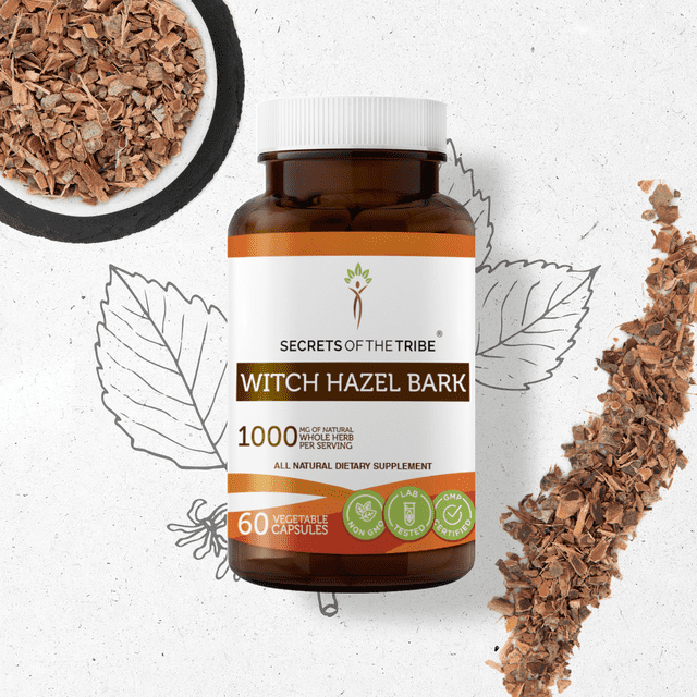 Secrets Of The Tribe Witch Hazel Bark Capsules Dietary Supplement ...
