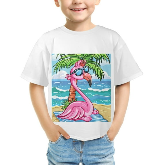 HANMUN Boys and Girls Tough Fashionable One Side Hot T-Shirts and Short Sleeves, Size XS-XL Made in USA