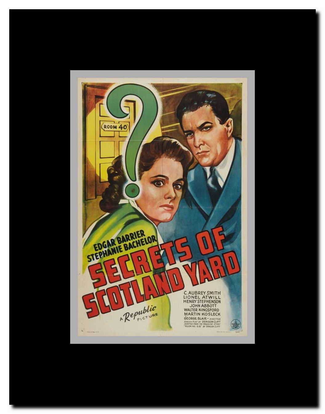 Secrets of Scotland Yard Framed Movie Poster