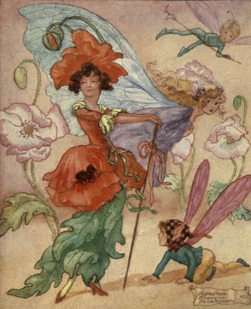 Secrets of the Flowers 1900 Admire me see how gorgeous I am Canvas Art - Florence Mary Anderson (18 x 24)