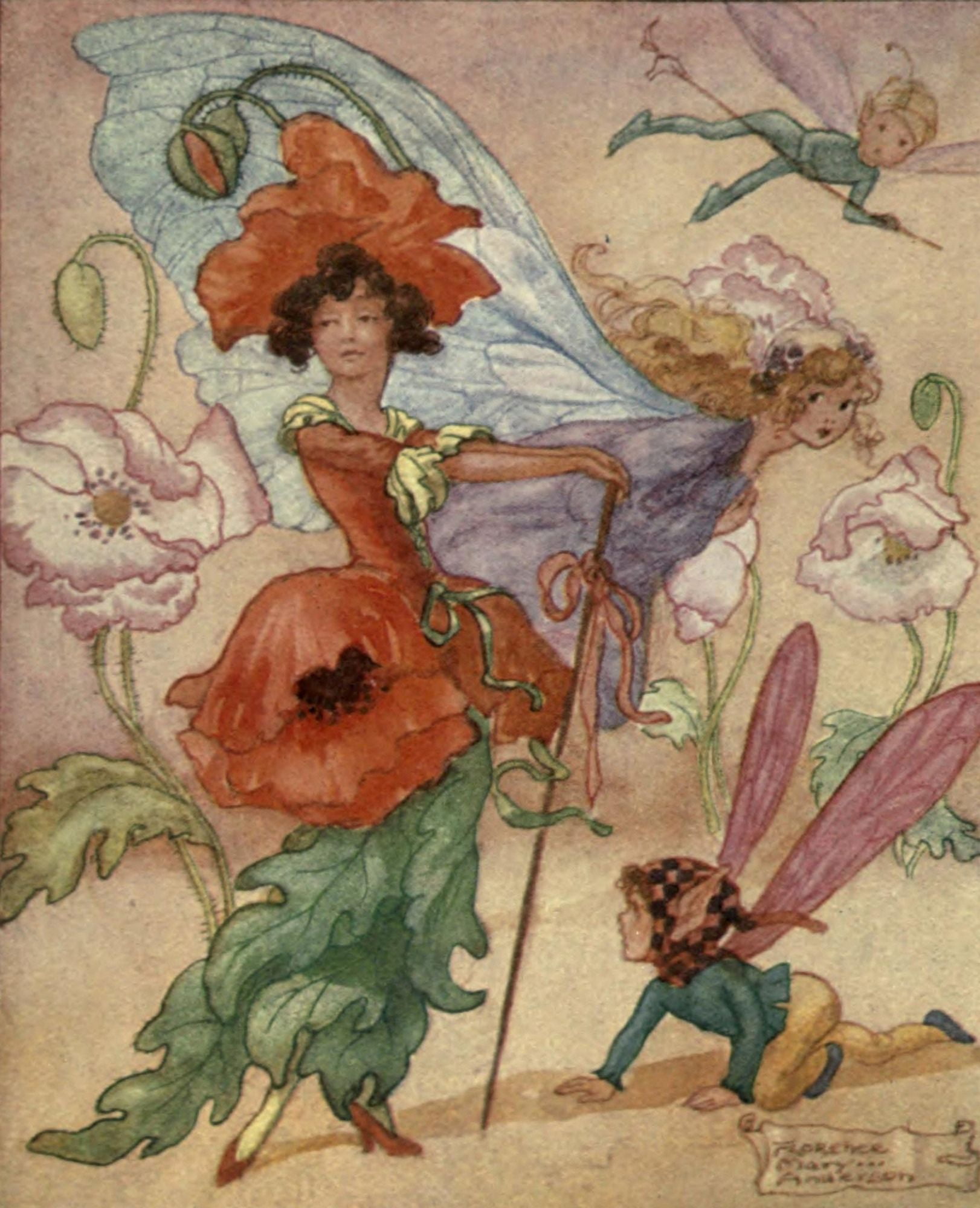 Secrets of the Flowers 1900 Admire me see how gorgeous I am Canvas Art - Florence Mary Anderson (24 x 36)
