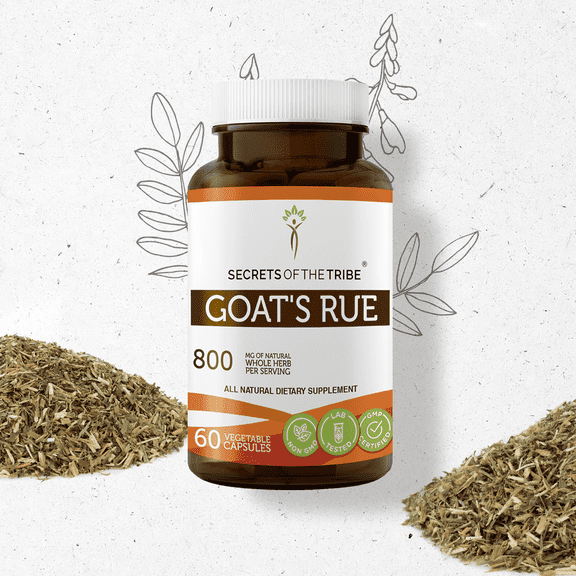 Secrets Of The Tribe Goat's Rue Capsules Dietary Supplement, Natural Herbal Capsules for Lactation Support, Goat's Rue (Galega officinalis) Dried Herb, 60 Capsules