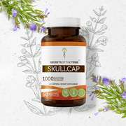 Secrets of the Tribe Skullcap 60 Capsules, Organic Scutellaria lateriflora Useful for Weight loss 500 mg