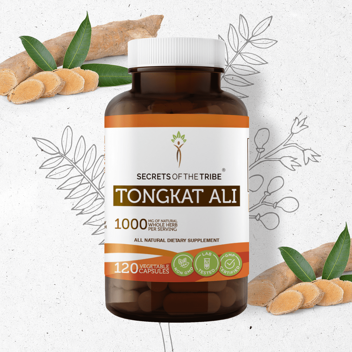 Secrets of the Tribe Tongkat Ali 120 Capsules, Longifolia May