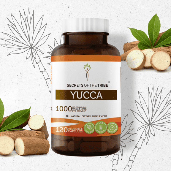 Secrets Of The Tribe Yucca Capsules Dietary Supplement, Natural Herbal Capsules for Joint Health Support, Yucca (Yucca glauca) Dried Root, 120 Capsules