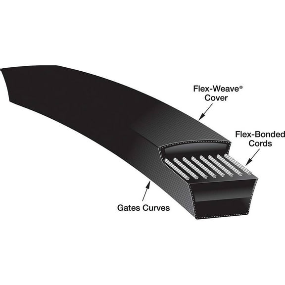 Gates B70 Hi-Power II Belt, B Section, B70 Size, 21/32' Width, 13/32' Height, 73.0' Belt Outside Circumference