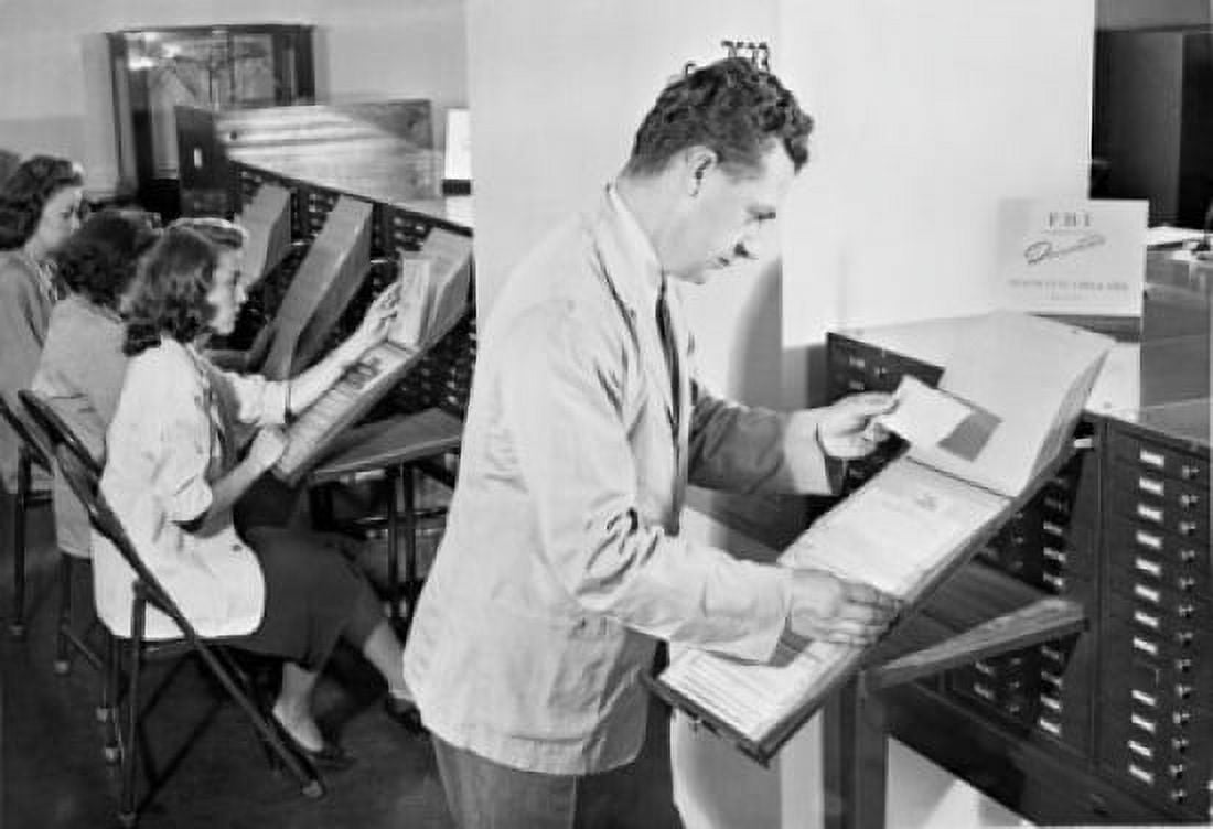 Section of the International Fraudulent Check File FBI Laboratories Canvas Art - (18 x 24)