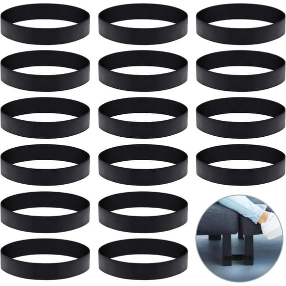 Sectional Couch Connector Tutuviw 16 Pcs Sofa Couch Leg Strap,Heavy Duty Rubber Cinch Strap Keep Prevent Sofa Sliding,Reusable Loop Cinch Quick Install Tool for Fixing Sectional Together