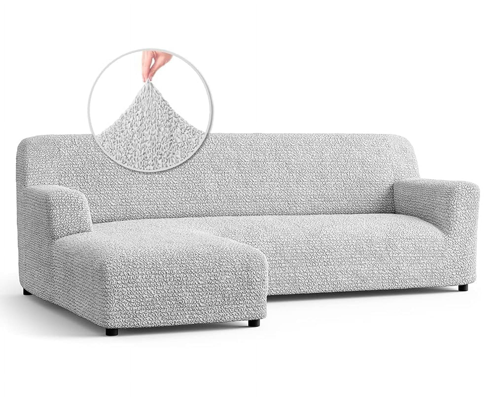 Sectional Couch Cover LShape Sofa Cover Soft Fabric Seat