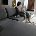 thumbnail image 1 of Sectional Couch Covers, Wear Resistant Stretch Sofa Covers Washable Soft Couch Cushion Covers Anti Slip Furniture Protector Sofa Slipcovers for Pets(1 Piece Chaise Cover, Dark Gray), 1 of 7