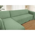 thumbnail image 1 of Sectional Couch Covers for Sectional Sofa L Shaped Sofa Cover Blanket 2 Pieces L Shape Furniture Protector for Pets Dogs(Sage, Large), 1 of 17