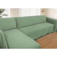 thumbnail image 1 of Sectional Couch Covers for Sectional Sofa L Shaped Sofa Cover Blanket 2 Pieces L Shape Furniture Protector for Pets Dogs(Sage, X-Large), 1 of 17