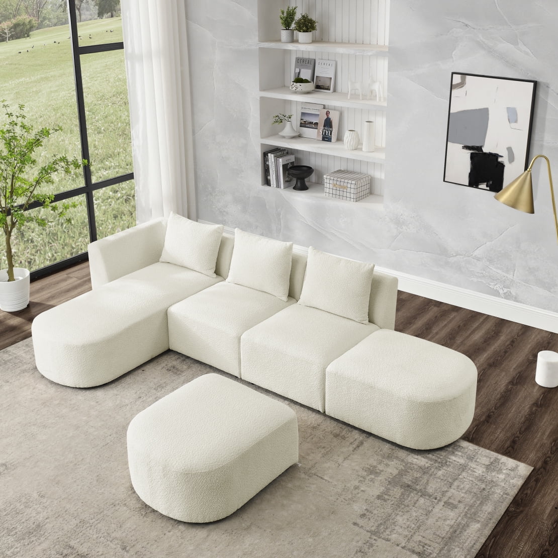 Sectional Couches Sofa, Modern LShaped Couch with Left Side Chaise and