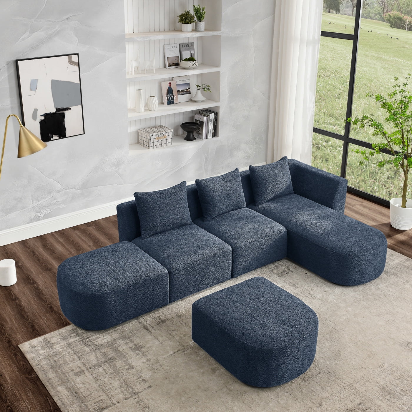 Sectional Couches Sofa, Modern LShaped Couch with Right Side Chaise