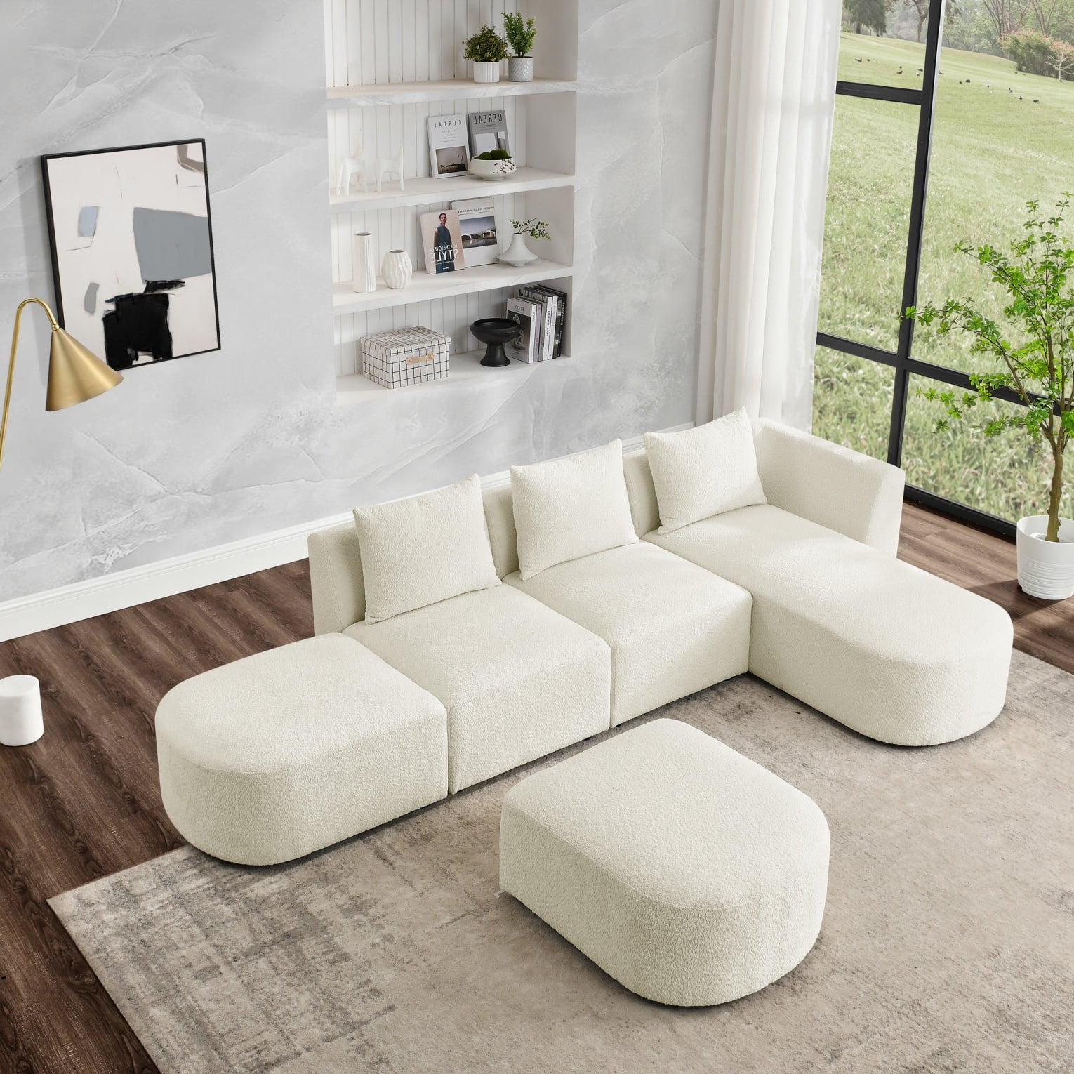 Sectional Couches Sofa, Modern LShaped Couch with Right Side Chaise