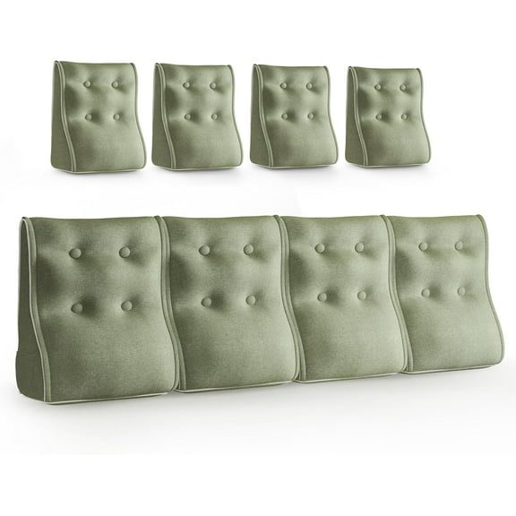 Sectional Headboard Pillow, Zipper Design Combinable Ergonomic Reading Pillow for Sitting in Bed, DIY Linen Cover PP Cotton Inserts Back Pillow for Bed Sitting Up, Adult Bedroom Decor Aesthetic