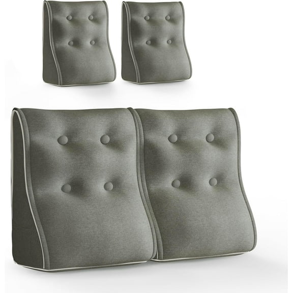 Sectional Headboard Pillow, Zipper Design Combinable Ergonomic Reading Pillow for Sitting in Bed, DIY Linen Cover PP Cotton Inserts Back Pillow for Bed Sitting Up, Adult Bedroom Decor Aesthetic