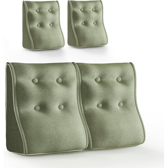 Sectional Headboard Pillow, Zipper Design Combinable Ergonomic Reading Pillow for Sitting in Bed, DIY Linen Cover PP Cotton Inserts Back Pillow for Bed Sitting Up, Adult Bedroom Decor Aesthetic