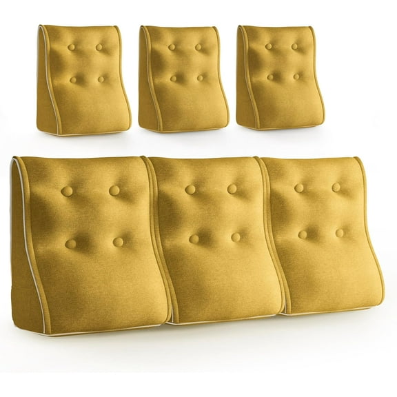 Sectional Headboard Pillow, Zipper Design Combinable Ergonomic Reading Pillow for Sitting in Bed, DIY Linen Cover PP Cotton Inserts Back Pillow for Bed Sitting Up, Adult Bedroom Decor Aesthetic