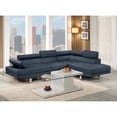 thumbnail image 1 of Sectional Living Room Furniture Faux Leather Adjustable Headrest Right Facing Chaise & Left Facing Sofa, 1 of 9