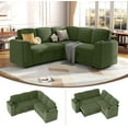 thumbnail image 1 of Sectional Sleeper Sofa, Akaber 5 Seats Modular U-Shaped Cloud Couch with Pull Out Sofa Bed, 1 of 8