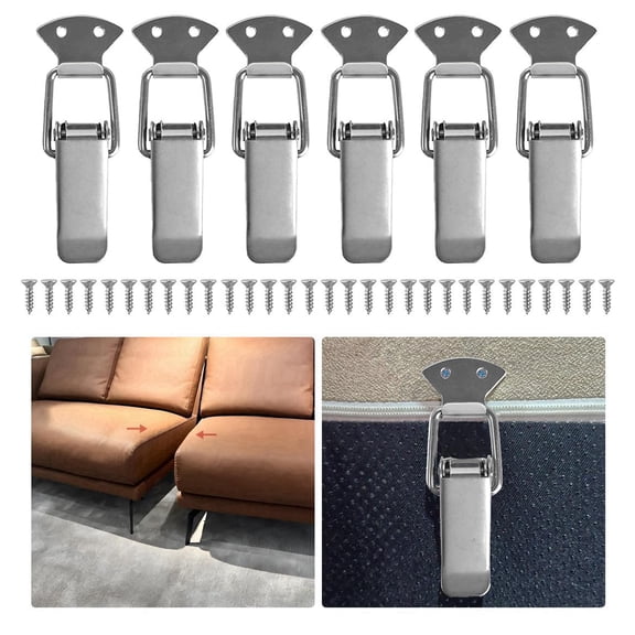 Sectional Sofa Connector Brackets with Screws 6 Pack