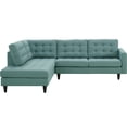 thumbnail image 1 of Sectional Sofa Couch, Light Blue, Fabric, Living Kitchen Cafe Bistro Hospitality Restaurant, Modern Contemporary HB33153, 1 of 8