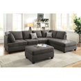thumbnail image 1 of Sectional Sofa Couch with Reversible Chaise and Ottoman in Dark Gray, 1 of 1