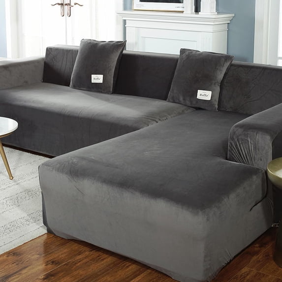 Cover 2 Sectional Sofa Covers 2 Pcs Stretch Couch Slipcover for L Shape Couch ...