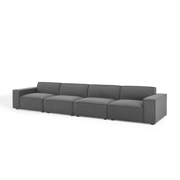 Sectional Sofa Set, Fabric, Dark Grey Gray, Modern Contemporary Urban Design, Living Lounge Room Hotel Lobby Hospitality
