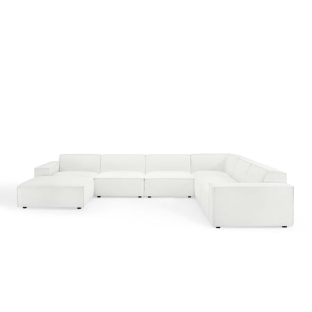 Sectional Sofa Set, Fabric, White, Modern Contemporary Urban Design, Living Lounge Room Hotel Lobby Hospitality