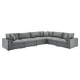 thumbnail image 1 of Sectional Sofa Set, Faux Vegan Leather, Grey Gray, Modern Contemporary Urban Design, Living Lounge Room Hotel Lobby Hospitality, 1 of 10