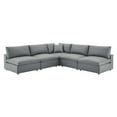 thumbnail image 1 of Sectional Sofa Set, Faux Vegan Leather, Grey Gray, Modern Contemporary Urban Design, Living Lounge Room Hotel Lobby Hospitality, 1 of 10