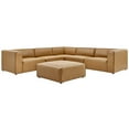thumbnail image 1 of Sectional Sofa Set, Faux Vegan Leather, Tan, Modern Contemporary Urban Design, Living Lounge Room Hotel Lobby Hospitality, 1 of 10