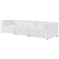 thumbnail image 1 of Sectional Sofa Set, Faux Vegan Leather, White, Modern Contemporary Urban Design, Living Lounge Room Hotel Lobby Hospitality, 1 of 10