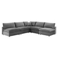 thumbnail image 1 of Sectional Sofa Set, Velvet, Grey Gray, Modern Contemporary Urban Design, Living Lounge Room Hotel Lobby Hospitality, 1 of 10