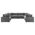 thumbnail image 1 of Sectional Sofa Set, Velvet, Grey Gray, Modern Contemporary Urban Design, Living Lounge Room Hotel Lobby Hospitality, 1 of 10
