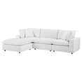 thumbnail image 1 of Sectional Sofa Set, Velvet, White, Modern Contemporary Urban Design, Living Lounge Room Hotel Lobby Hospitality, 1 of 10