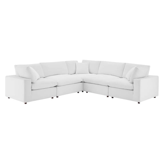 Sectional Sofa Set, Velvet, White, Modern Contemporary Urban Design, Living Lounge Room Hotel Lobby Hospitality
