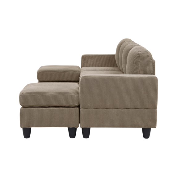 Sectional Sofas Savannah Modular Corduroy Sectional Sofa with Ottoman,Large Sectional Couches