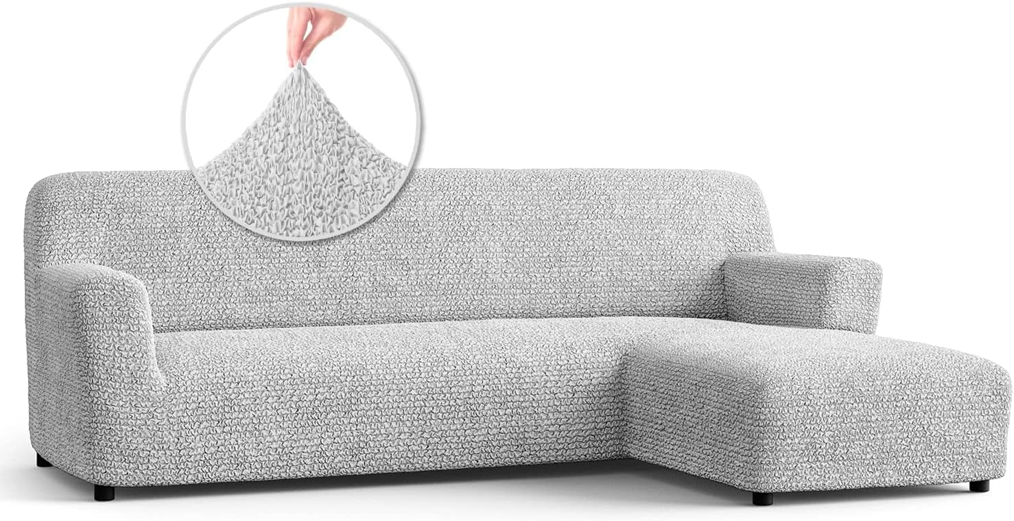 Sectional uch LShape Sofa Soft Fabric Seat Slips 1Piece Form Fit Stretch Furniture Slip
