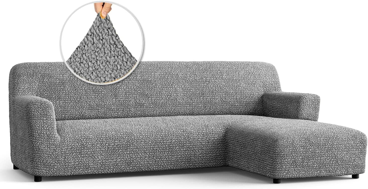 Sectional uch LShape Sofa Soft Fabric Seat Slips 1Piece Form