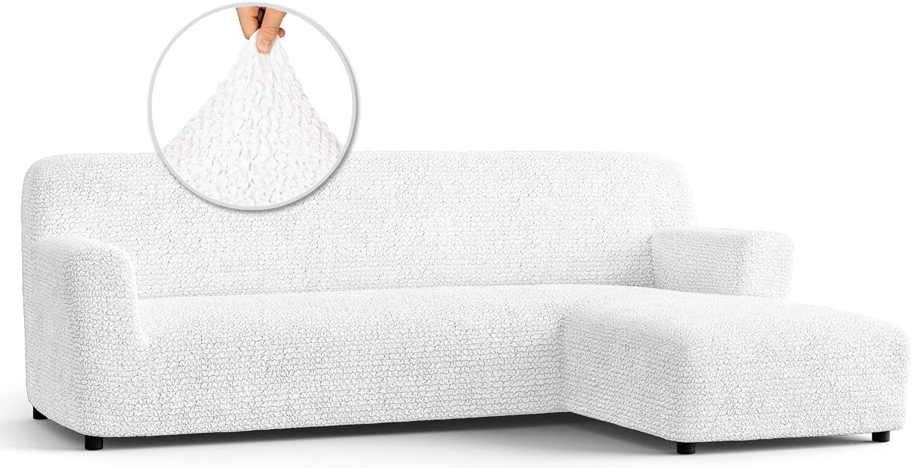 Sectional uch LShape Sofa Soft Fabric Seat Slips 1Piece Form
