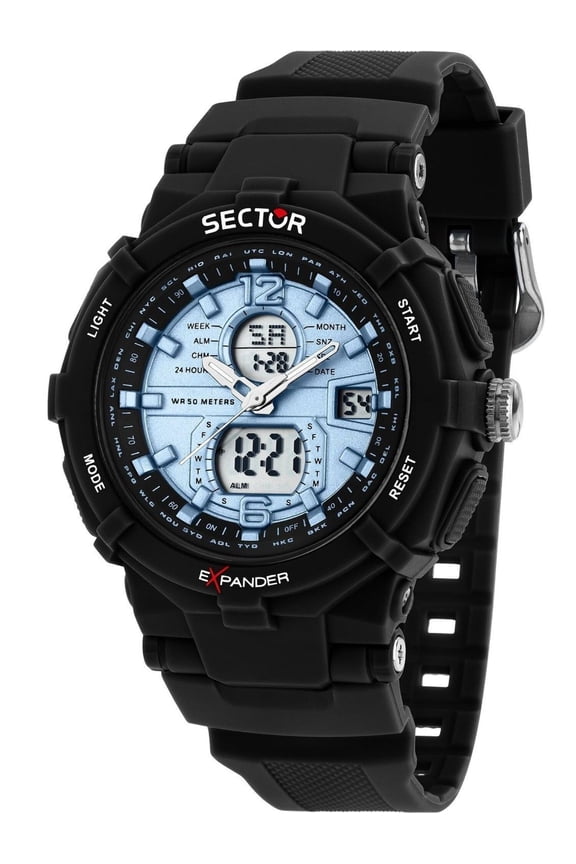 Sector Ex-09 Silicone Strap Blue Dial Quartz R3251296001 Men's Watch